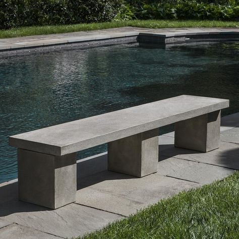 Stone Benches - Ideas on Foter Stone Garden Bench, Campania International, Outdoor Garden Bench, French Limestone, Concrete Bench, Stone Bench, Concrete Furniture, Stone Garden, Bench Set