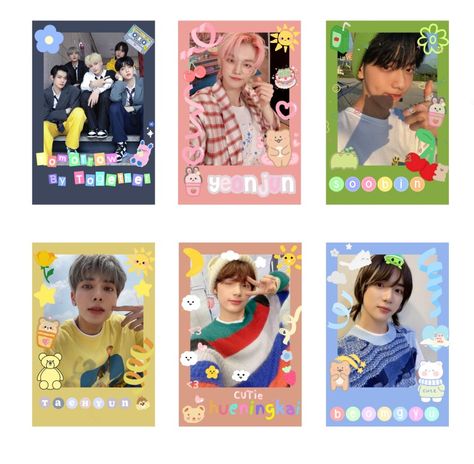 Txt Lomo Cards Printable, Txt Freebies Ideas, Kpop Polaroid Template, Kpop Poloroid Pictures, Txt Polaroid Printable, Photo Cards Txt, Txt Photocards Printable, Txt Printables, Txt Freebies