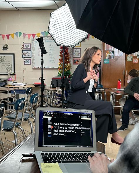 Do I love advocating for school counselors and students? Yes. Did I discover today that I love it more with a film crew and makeup artist? ALSO YES! 🥰 #elementarycounselingresources #collegereadiness #careerexploration #careerdevelopment #careerreadiness #counselorsoftpt #schoolcounselingresources #firstyearcounselor #schoolcounselor #schoolcounseling #schoolcounselorlife #schoolcounselinglife #elementarycounselor #weareasca @weareasca @njsca @nicolettebryckimakeup Guidance Counselor Aesthetic, Counsellor Aesthetic, School Counselor Aesthetic, Counselor Aesthetic, 2025 Goals, Guidance Counselor, Film Crew, Career Readiness, Elementary Counseling