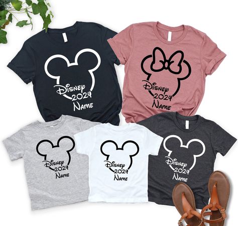 Minnie Shirts, Disney Matching Shirts, Disney World Family Shirts, Family Shirts Disney, Family Disney Shirts Matching, Mila Rose, Disneyland Shirt, Disney Family Shirts, Disney 2024