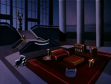 Art Deco City, Dark Deco, Batman Cartoon, Wayne Manor, Art Deco Artwork, Bg Design, Batman The Animated Series, Batman Comic Art, Art Deco Posters