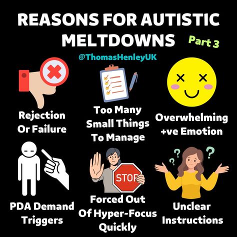 Contributors To Autistic Meltdowns 🫠 (PART 3) What else would you add? Like & Share to get the word out! 🗣️ DID YOU KNOW Season 3 of m… | Instagram Asd Meltdown, Shadow Work Spiritual, Mental Health Facts, Word Out, Emotional Regulation, Shadow Work, Health Facts, Finding Peace, How I Feel