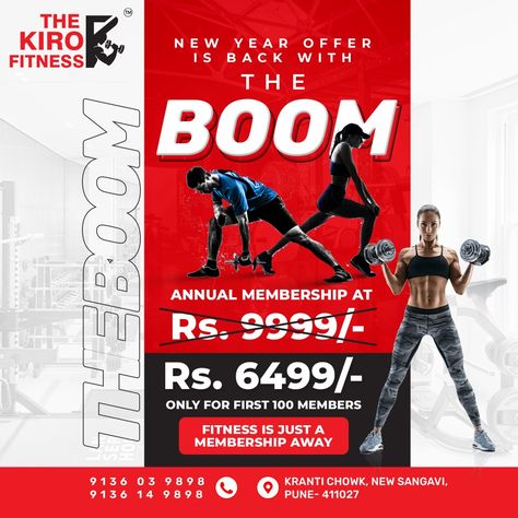 Social Media Post Gym Offers Poster, Gym Offer Poster Design, Gym Creative Ads, Gym Creative, Gym Advertising, Presentations Design, Poster Promo, Gym Banner, Asha Bhosle