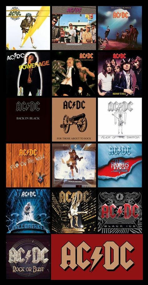 Album Cover Art, Ac Dc, Cover Art, Rock And Roll, Music, Black, Art