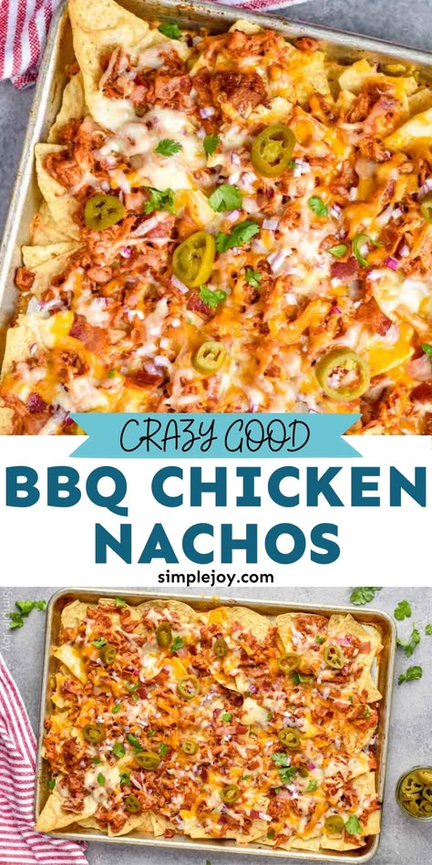 Smoked Chicken Nachos, Bbq Chicken Casserole Recipes, Bbq Nachos Recipe, Bbq Chicken Nachos Recipe, Leftover Bbq Chicken Recipes, Nacho Recipes, Bbq Nachos, Taco Ring, Bbq Chicken Nachos