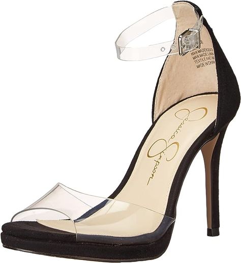 Jessica Simpson Women's Daisile Faux Leather Ankle Strap Stiletto Heeled Sandal Very High Heels, Nike Tennis Shoes, Nike Tennis, Cute Heels, Super High Heels, Heeled Sandal, Heeled Sandals, High Heel Sandals, Womens Heels