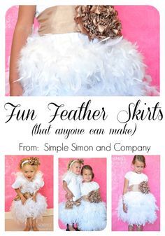 Project Run and Play- Feather Tutu Tutorial - Simple Simon and Company Feather Skirt Diy, Feather Tutu, Tulle Skirt Tutorial, Tutu Ideas, Tutu Tutorial, No Sew Tutu, Tulle Poms, Chicken Costumes, Shoe Refashion