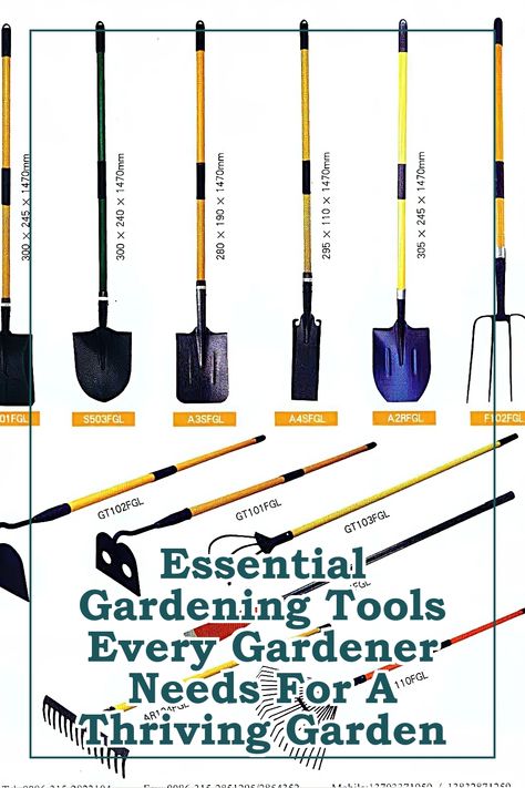 Discover the essential gardening tools every gardener needs for a thriving garden. From sturdy trowels to ergonomic pruners, having the right gardening tools can transform your gardening experience. This comprehensive guide showcases must-have tools that enhance productivity and make gardening more enjoyable. Whether you're a beginner or a seasoned pro, equip yourself with these essentials to cultivate your dream garden effortlessly. Gardening Tools Names, Ergonomic Hand, Fall Gardening, Thriving Garden, Must Have Tools, Gardening Tools, Autumn Garden, Winter Garden, Dream Garden