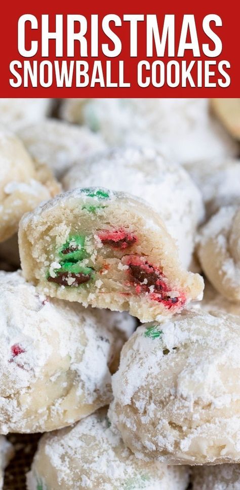 Christmas Snowball Cookies, Christmas Snowball, Easy Cookie Recipe, Color Candy, Snowball Cookies, Dessert Party, Recipes Christmas, Cookies Christmas, Xmas Cookies