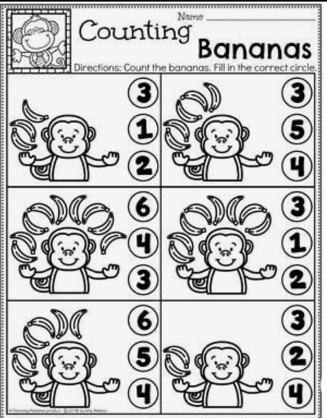 Rainforest Math Preschool, Monkey Worksheet Preschool, Zoo Worksheets Preschool Free Printable, Monkey Activities For Preschool, Monkey Worksheet, Preschool Zoo Activities, Zoo Preschool Theme, Zoo Theme Activities, Zoo Activities Preschool