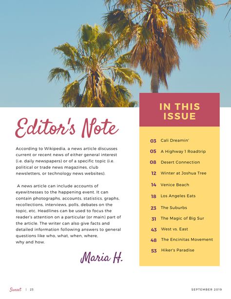 Editors Page Magazine Layout, Letter From The Editor Magazine, Editors Note Magazine, Magazine Contents Page Design, Editor's Note Magazine, Publication Inspiration, Contents Page Design, Letter From The Editor, Editors Note