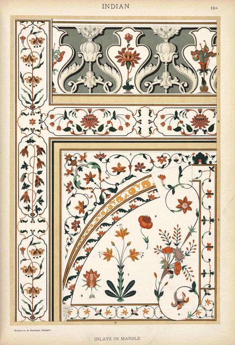 Tac Mahal, Mughal Art Paintings, Mughal Architecture, Indian Patterns, Marble Inlay, Indian Architecture, Marble Colors, Marquetry, Arabesque