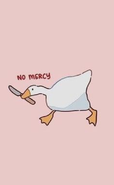 Goose Drawing, Knife Drawing, Duck Drawing, Funny Duck, Funny Posters, Funny Doodles, Cute Little Drawings, Cartoon Profile Pics, Cute Wallpaper Backgrounds