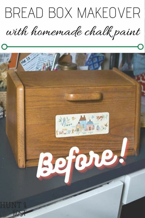 Where To Store Bread In Kitchen Storage Ideas, Bread Boxes On Counter Diy, Store Bread On Counter, Upcycled Bread Box Ideas, Old Bread Box Repurpose, Metal Bread Box Makeover, Wood Bread Box Makeover, Bread Making Station In Kitchen, Painted Bread Box Ideas