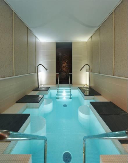 The Lifehouse Spa, The Manser Practice #pool #public #reflection #colourful #colorful #inside #internal #spa #hotel #therapy #relaxing #relax Hotel Pool Design, Hydro Spa, Hydrotherapy Pool, Hotel Swimming Pool, Medical Facility, Public Hotel, Pool Water Features, Pool Halls, Project Presentation