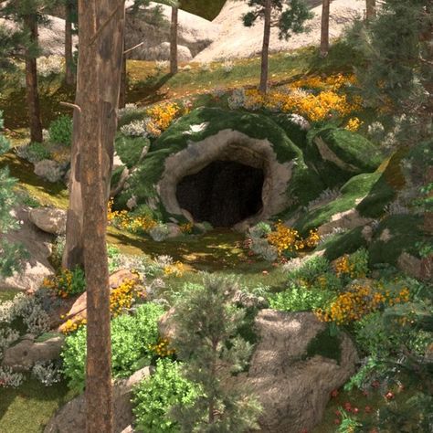 Warrior Cats Clans, Cave Entrance, Warrior Cats Fan Art, Fantasy Forest, 3d Modelling, Warrior Cat, Environment Concept Art, Warrior Cats, Natural Environment