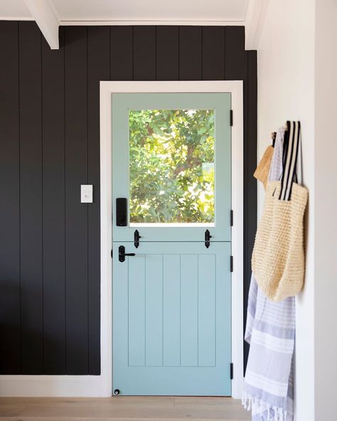 Duck Egg Blue Door, Bright Front Doors, Painted Exterior Doors, Dorm Room Doors, Room Door Decorations, Blue Front Door, Beach House Exterior, Door Paint Colors, Stable Door