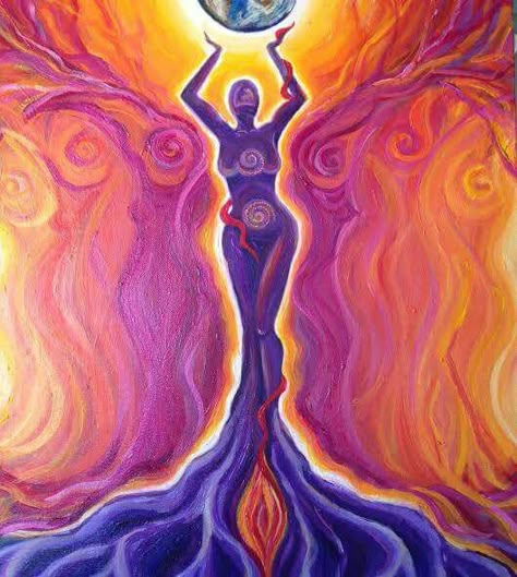 Energy Drawing Art, Love Interpretation Art, Female Energy Art, Male And Female Energy, Connected Canvas Painting Ideas, Manifestation Art Paintings, Women Spiritual Art, Feminine Energy Painting, Femine Energy Art