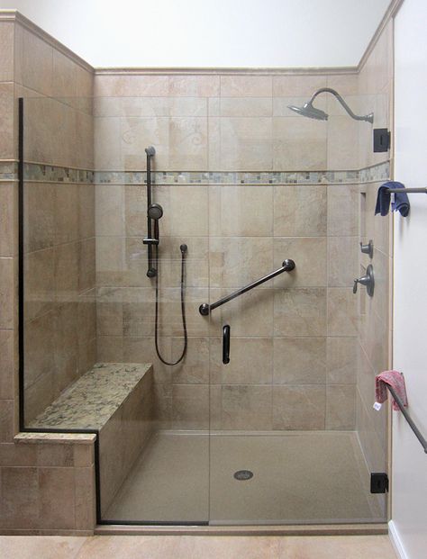 Click to close image, click and drag to move. Use arrow keys for next and previous. Shower Conversion, Accessible Bathroom, Bathroom Remodel Designs, Bathroom Remodel Shower, Shower Remodel, Shower Stall, House Bathroom, Bathroom Remodel Master, Bath Remodel