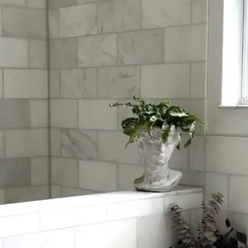 Riad Tile on Instagram: "#flashbackfriday to this epic bathroom renovation by @4tinyarrows using our Casablanca Carrara marble. Timeless without being dated, this soothing sanctuary looks like the perfect place to escape the summer heat this weekend. 🎞️: @4tinyarrows #riadtile ##riadtilemarble #casablancacarraramarble #marbletile #marbleshower #bathroomdesign #renovation #homerenovation #diy #luxeinteriors #marblebathroom #bathroomsofinstagram" Riad Tile, Marble Showers, Back Friday, Luxe Interiors, Marble Tile, Marble Bathroom, Carrara Marble, Summer Heat, Bathroom Renovation