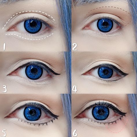 Ouji Makeup, Ciel Phantomhive Eye, Flower Editorial, Ciel Cosplay, Ciel Phantomhive Cosplay, Cosplay Makeup Tutorial, Cosplay Idea, Mack Up, Makeup Cosplay