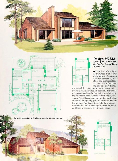 1970s House Plans, House Flipping Business, Country Architecture, Fairy Tale Home, Split Level House Plans, Finnish House, Printable House, Modern Log Cabins, 1970s House