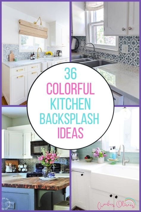 Colored Backsplash With White Cabinets, White Kitchen With Colorful Backsplash, Color Backsplash Kitchen White Cabinets, Colourful Backsplash Kitchen Ideas, Moroccan Tile Kitchen Backsplash, White Cabinets Colored Backsplash, Coloured Backsplash Kitchen, Colourful Tiles Kitchen, White Kitchen With Color Backsplash