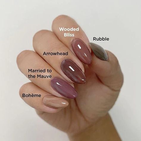 October Nail Colors Gel Polish, Cnd Fall Nail Colors, Cnd Shellac Colors 2024 Fall, Opi Brown Chrome Nails, Cnd Shellac Fall Colors, Cnd Shellac Aura, Fall Cnd Shellac Colors, Cnd Shellac Autumn Nails, Light Colors For Nails