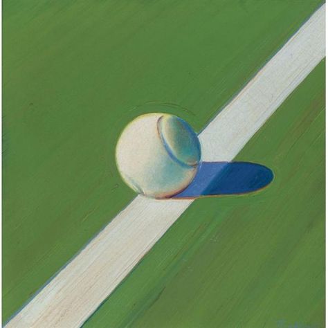 Artwork by Wayne Thiebaud, Tennis Ball, Made of Oil on canvas Door Paintings, Tennis Artwork, James Rosenquist, Light Spring Colors, Tennis Posters, Tennis Art, Claes Oldenburg, Wayne Thiebaud, Pop Art Movement