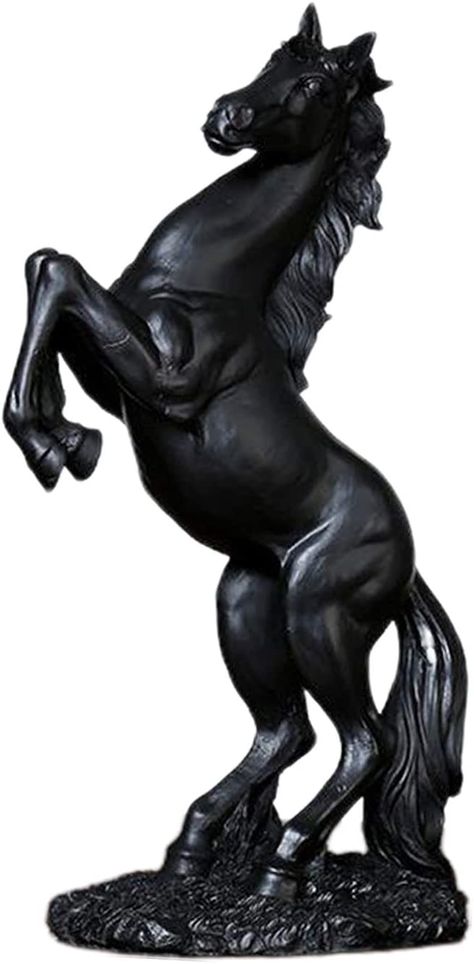 Sculpture For Home Decor, Resin Statue, New Homeowner Gift, Rustic Glam, Horse Sculpture, Design Toscano, Black Horse, Animal Ornament, Modern Sculpture