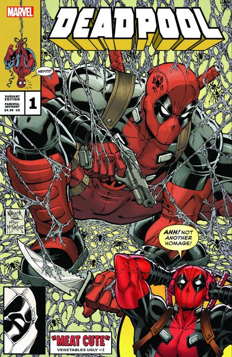 Deadpool vol 9 #1 | Homage variant cover by Todd Nauck & Rachelle Rosenberg Creepy Abandoned Places, Spiderman Comic Covers, Deadpool Comic Book, Wolverine Poster, Deadpool Poster, Todd Nauck, Deadpool Art, Wolverine Comic, Marvel Comics Covers