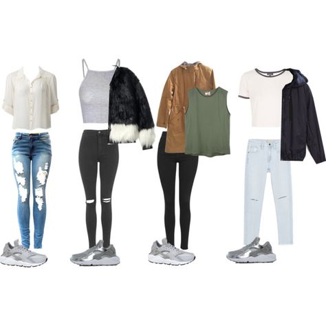 Outfits with Grey Huaraches by samsus on Polyvore featuring Forever New, Topshop, Glamorous, H&M, Levi's, Zara, Lacoste, NIKE, huarache and huaraches Huarache Nike Outfit, Nike Huarache Outfit Women, Nike Huarache Outfit, Outfits With Grey Sweatpants, Huarache Outfit, Black Gym Outfit, Gray Sweatshirt Outfit, Huaraches Outfit, Comfortable Outfit Ideas