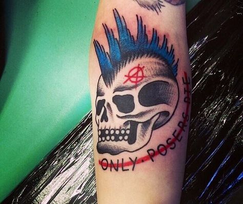 Iron Maiden Tattoo, Slc Punk, Punk Tattoos, Punk Tattoo, Punk Pins, Black Ink Tattoos, Vintage Tattoo, Body Modifications, American Traditional