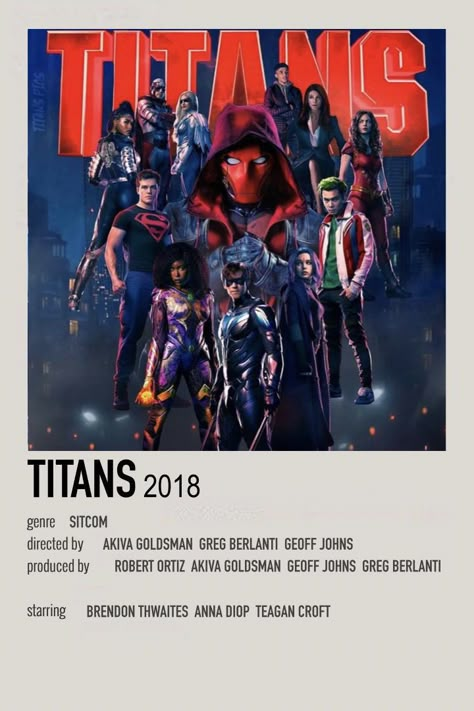 Titans Poster, Curran Walters, Netflix Poster, Movie Character Posters, Titans Tv Series, Raven Beast Boy, 90s Women, Red Hood Jason Todd, Movie Card