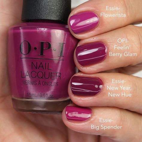 Opi Feeling Berry Glam, Opi Magenta Nail Polish, Opi Feelin Berry Glam, Raspberry Nail Polish, Opi Berry Colors, Berry Color Aesthetic, Berry Nail Color, Mulberry Nails, Opi Jewel Be Bold