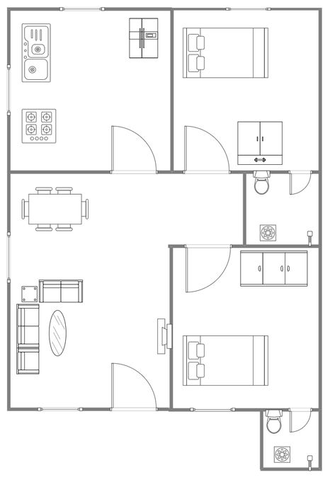 Arun Home Plan Easy Floor Plan Drawing, Floorplan Drawing, Autocad Plan, Mini House Plans, Dream House Drawing, 20x30 House Plans, Simple Floor Plans, My Dream House, One Word Instagram Captions