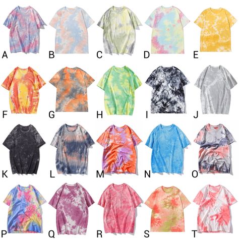 SIZE IS FOR AVERAGE HUMAN BEING, PLEASE TAKE INTO CONSIDERRATION AND CHECK THE SIZE CHART TWICE. 💰💰More Details on JSTDZR.com💰💰 Pattern: crumple tie dye, looks good for unisex Dye: completely non-toxic and totally safe for even babies and pregnancy women Material: 100% cotton for stable dye Methods: damp-tie-dye-10hours-untie-wash-dry Tie Dye Crumple Pattern, Tie Dye Color Combinations, Tie Dye Shirt Outfit, Crumple Tie Dye, Pregnancy Women, Tie Dye Graphic Tee, Tie Dye Shirts Patterns, Tye Dye Patterns, Halloween Elements