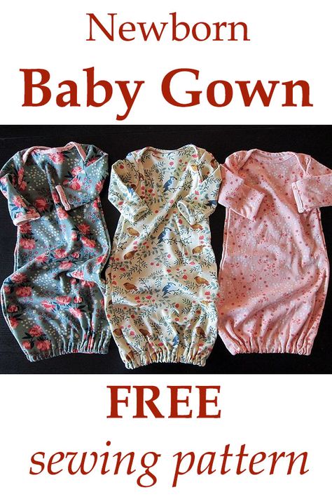 Gown Patterns, Newborn Baby Gown, Baby Sewing Patterns Free, Baby Gifts To Make, Baby Clothes Patterns Sewing, Parents To Be, Sewing Baby Clothes, Newborn Gown, Diy Bebe