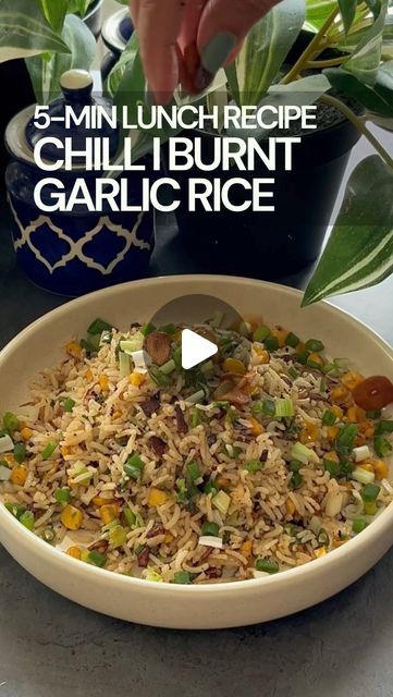 Preetha Athrey on Instagram: "5 min LUNCH - CHILLI BURNT GARLIC RICE

Celebrate the simplicity of flavours with this quick and easy Chilli Burnt Garlic Rice

Bursting with the robust combination of garlic and chilli oil, this dish promises to be a delightful treat for your taste buds. With just a handful of ingredients, this recipe offers convenience and a punch of deliciousness. 

Whether you’re pressed for time or seeking a fuss-free meal, this Chilli Burnt Garlic Rice will satisfy your cravings.

If you want the recipe for my homemade Chilli Oil, drop a YES in the comments!

So do give this a try and home and follow my channel for more such easy-to-make delicious recipes and like, share and comment 😍

[recipe, rice, recipes, Indian food, fusion food, quick meals, lunch, dinner, brunch, Rice Recipes Indian, Garlic Rice Recipe, Garlic Rice Recipes, Burnt Rice, Easy Chilli, Recipes Indian Food, Homemade Chilli, Recipe Rice, Garlic Rice