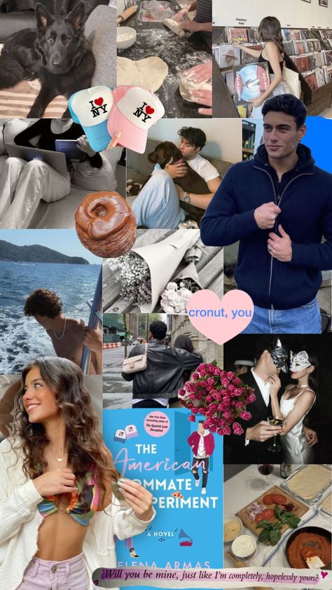 Lucas and Rosie! #theamericanroommateexperiment #elenaarmas #lucasmartin #rosiegraham #lucasandrosie #newyork #friendstolovers #roommates #pizza #books #bookaesthetic #booklovers #blue #pink #fyp #fypshuffle The American Roommate Experiment, American Roommate Experiment, Romance Series Books, Romance Series, I ❤ Ny, Digital Library, Aesthetic Collage, Bts Fanart, Book Aesthetic