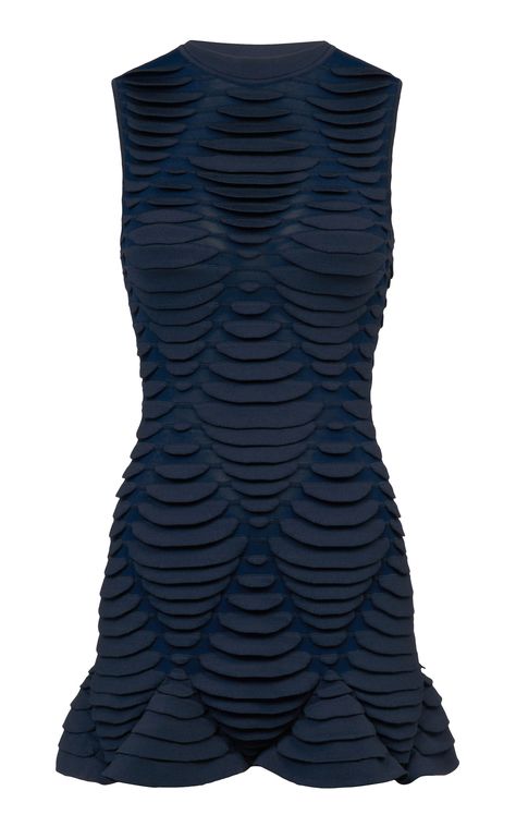 3D Python Mini Dress by ALAÏA for Preorder on Moda Operandi Runway Outfits, Moda Operandi, Python, Fashion Collection, Mock Neck, Leather Boots, Blue Color, Pumps, Mini Dress