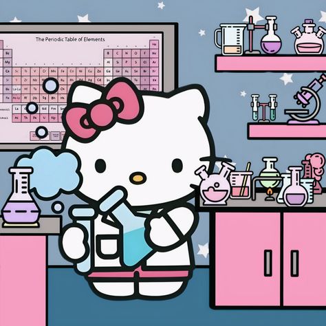 Icon pfp Scientists Hello Kitty chemistry laboratory? idk 🧪🤍🎀 Hello Kitty Images, Beach Icon, Hello Kitty Beach, Hello Kitty Art, Hello Kitty Pictures, Hello Kitty Collection, Kitty Wallpaper, Hello Kitty And Friends, School Motivation