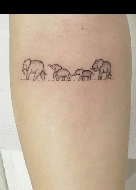 Family Simple Tattoo, Mother Child Tattoo, Unique Family Tattoos, Mother And Child Tattoo, Friend Tats, Elephant Family Tattoo, Mother Tattoos For Children, Mommy Tattoos, Family Tattoo