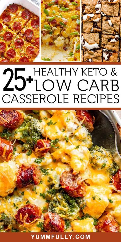 25  Healthy Keto & Low Carb Casserole Recipes - Yummy and fully Easy Dinner Recipes Low Car, Lowcarb Meals Dinners, Low Carb Cheap Meals, Low Carb Family Dinners, Low Carb Casserole Recipes, Keto Diet Recipes For Beginners, Low Carb Casserole, Keto Casserole Recipes, Cauliflower Bake