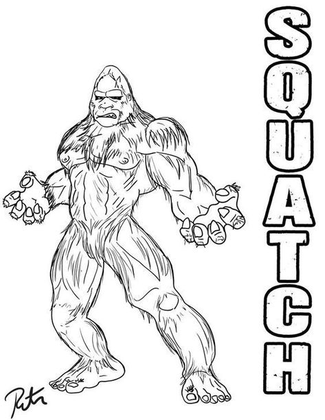 Big Foot Art, Real Bigfoot Pictures, Bigfoot Crafts, Yeti Art, Bigfoot Drawing, Sasquatch Art, Bigfoot Illustration, Real Bigfoot, Yeti To Party