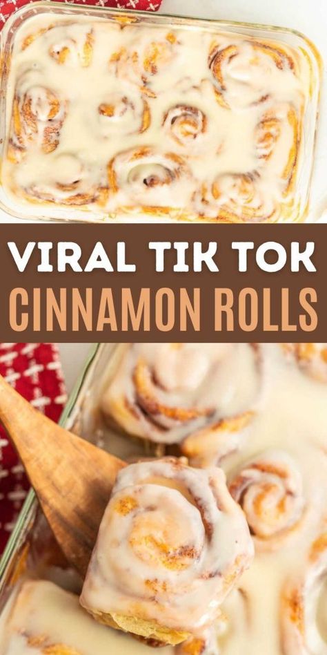 Tik Tok Cinnamon Rolls, Store Bought Cinnamon Rolls, Tiktok Cinnamon Rolls, Pillsbury Cinnamon Roll Recipes, Rhodes Cinnamon Rolls, Rhodes Rolls Recipes, Pilsbury Recipes, Orange Cinnamon Rolls, Biscuit Cinnamon Rolls