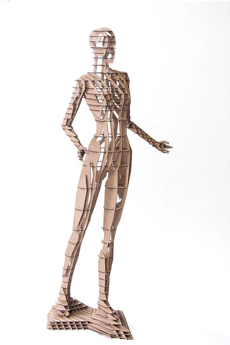 RIG mannequin | FabTextiles Cardboard Art Sculpture, Puppetry Theatre, Human Body Model, Cardboard Animals, Cardboard Model, Cardboard Design, Mannequin Art, 3d Modeling Software, Cardboard Sculpture