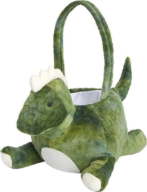 Houwsbaby Dinosaur Easter Basket Plush Spring Egg Tote Bag Carrying Gift Candies Buckets and Eggs Hunt Bag for Toddler Kids Holiday Festival Decorations Party Supplies, Green Dinosaur Easter Basket, Easter Dinosaur, Candy Bucket, Kids Holiday, Dinosaur Plush, Green Home, Decorations Party, Cute Dinosaur, Essential Items