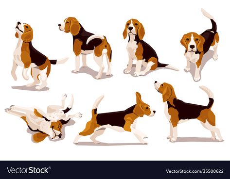 Cartoon Beagle, Story Illustration, Beagle Art, Painting Images, Cute Beagles, 강아지 그림, Canine Art, Dog Vector, Illustration Ideas