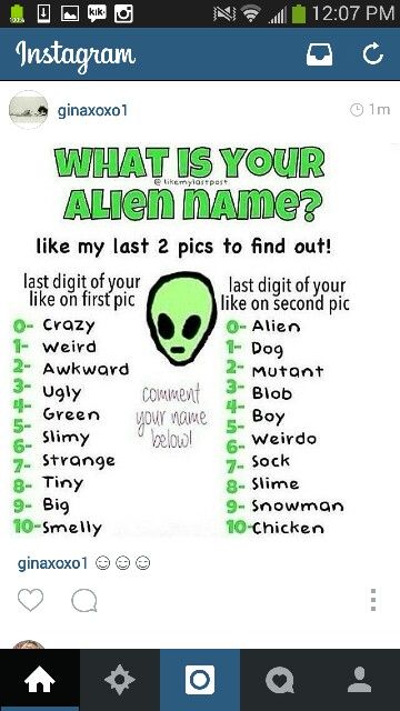 Alien Name Alien Names, Writing Memes, Name Generator, Ig Post, Aliens, How To Find Out, Graffiti, Writing, Quick Saves